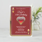 Poker Spielkarte Casino Einladung (Stehend Vorderseite)