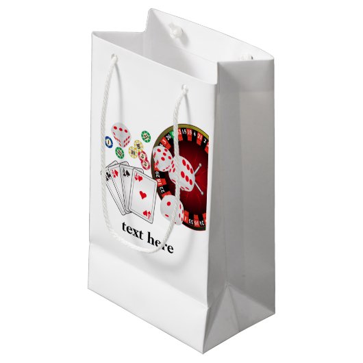 Poker Spielkarte, Casino, Party Geschenktasche Kleine Geschenktüte (Vorderseite Schrägansicht)