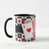 Poker Spielkarte Kaffeekarte Tasse (Links)