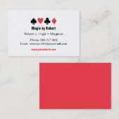 Poker Spielkarten Aces Magician Visitenkarten Visitenkarte (Vorne/Hinten)