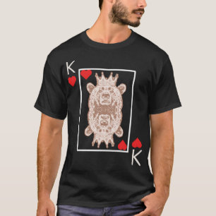 Poker-Spielkarten Bär-Design T-Shirt