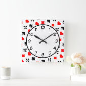 Poker Spielkarten Der Park der Villa Negroni, Vezi Quadratische Wanduhr (Zuhause)