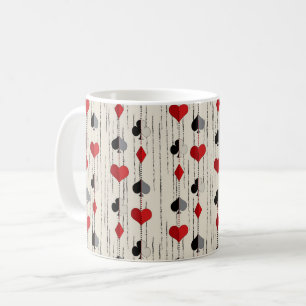 Poker Spielkartensymbole Kaffeetasse