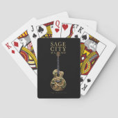 Poker spielt Karten mit Sage City Banddesign. Spielkarten (Rückseite)