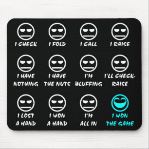 "Poker stellt" Mousepad gegenüber
