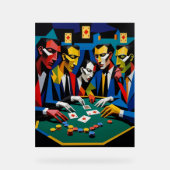 Poker-Strategie Abstrakte Geometrie Acrylschild (Vorderseite)