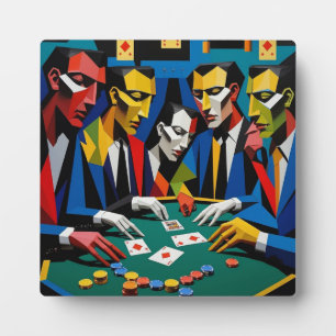 Poker-Strategie Abstrakte Geometrie Fotoplatte