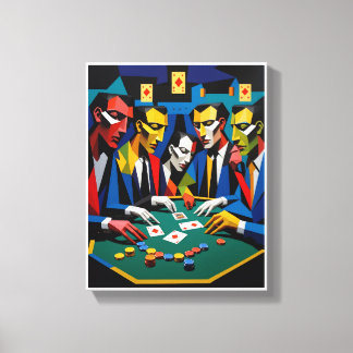 Poker-Strategie Abstrakte Geometrie Leinwanddruck