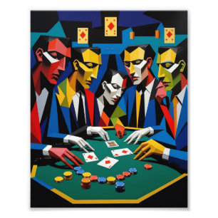 Poker-Strategie Abstrakte Geometrische Kunst Fotodruck