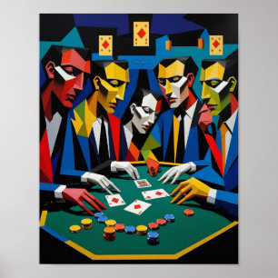 Poker-Strategie Abstrakte Geometrische Kunst Poster