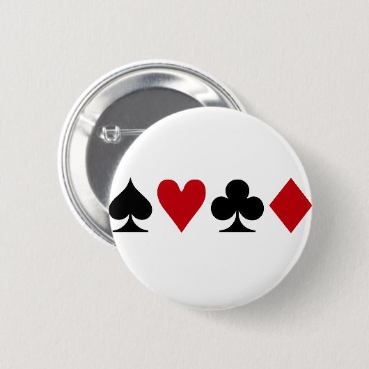 Poker-Süchtiger Button (Vorne & Hinten)