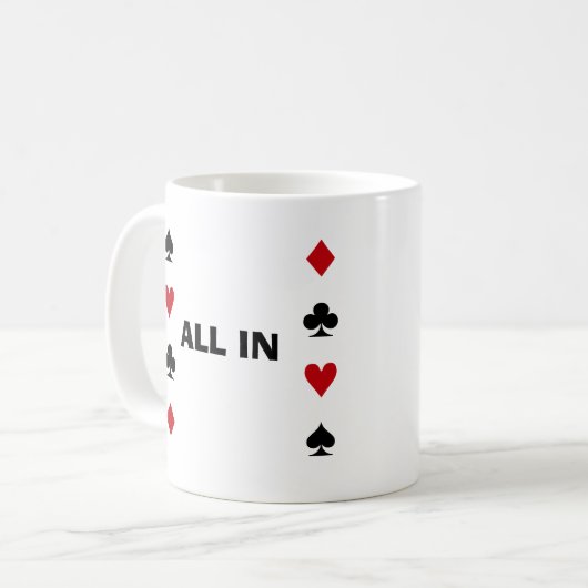 Poker-Süchtiger Kaffeetasse (Vorderseite Links)