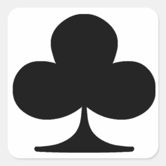 Poker Suite Club Quadratischer Aufkleber (Vorderseite)