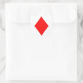 Poker Suite Diamond Quadratischer Aufkleber (Tasche)