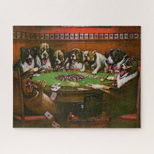 Poker Sympathie Hunde spielen Poker Coolidge 1903  Puzzle