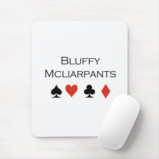 Poker-T - Shirts: "Bluffy Mcliarpants " Mousepad (Mit Mouse)