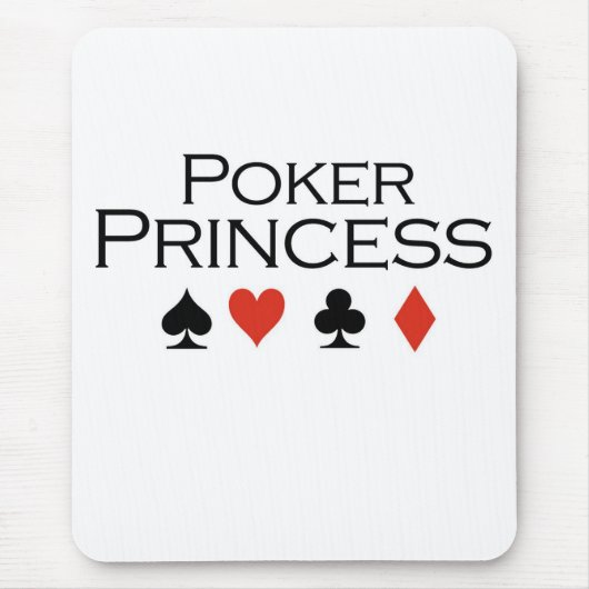 Poker-T - Shirts: "Poker-Prinzessin " Mousepad (Vorne)