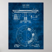 Poker Table Patent Design Decor Poster Nr. 1 (Vorne)
