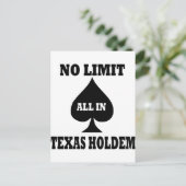 Poker - Texas Holdem Postkarte (Stehend Vorderseite)
