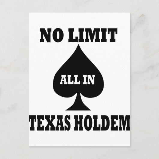 Poker - Texas Holdem Postkarte (Vorderseite)