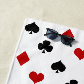 Poker-Thema | der Karten-Anzugs-| personalisiert Strandtuch (Beispiel)