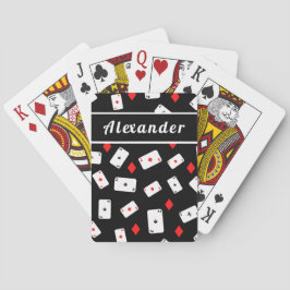 Poker Thema Kartenspielen Diamanten sein Name Schw Spielkarten