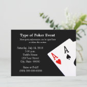 Poker thematisierte Einladungen (Stehend Vorderseite)