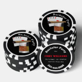 Poker Theme Bachelor Party Einladung Poker Chip (Stapel)