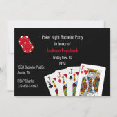 Poker Themed Bachelor Party Einladung (Vorderseite)