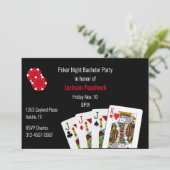 Poker Themed Bachelor Party Einladung (Stehend Vorderseite)