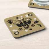 Poker Themed Lucky Getränkeuntersetzer (Linke Seite)