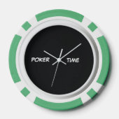 Poker Time Grün Weiß Pokerchips (Rückseite)