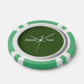 Poker Time Grün Weiß Pokerchips (Einzeln)