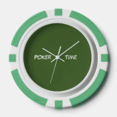Poker Time Grün Weiß Pokerchips (Vorderseite)