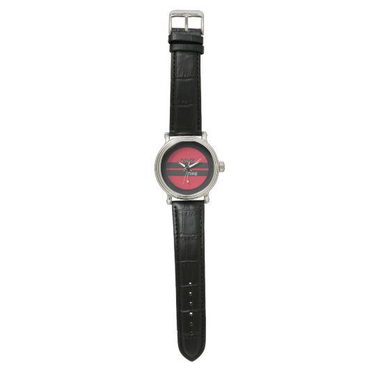 Poker Time Red Black Armbanduhr (Flach)