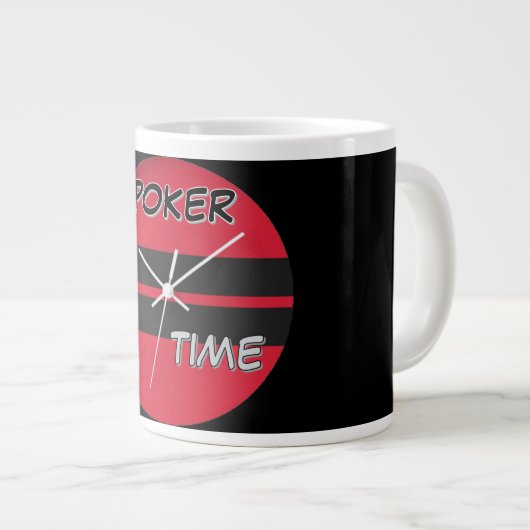 Poker Time Red Black Jumbo-Tasse (Vorderseite Rechts)