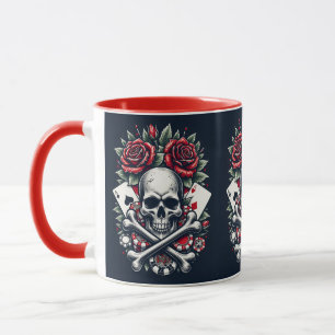Poker-Totenkopf-Tasse Tasse