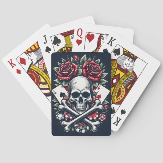 Poker-Totenschädel Spielkarten (Rückseite)