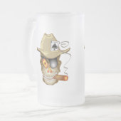 POKER TOURNAMENS Mattierte Glass Bier Tasse (Vorderseite Links)