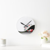 Poker- und Casino-Symbole Runde Wanduhr (Zuhause)