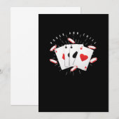 Poker und Kill Spielkarten Casino Glücksspiel Gesc Einladung (Vorne/Hinten)