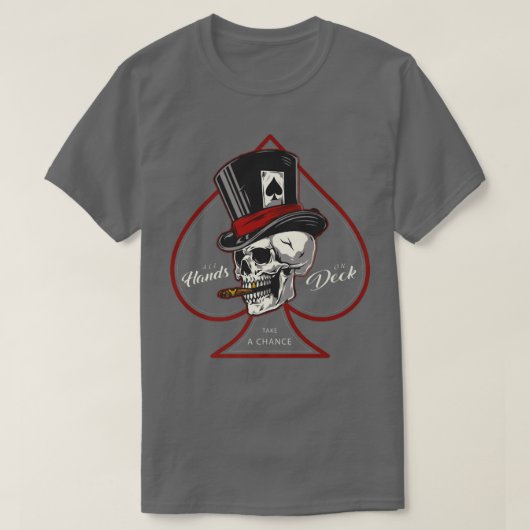 Poker und Zigarre T-Shirt (Design vorne)