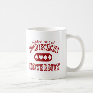 Poker University Spaß Kartenspiel Spieler Kaffeetasse