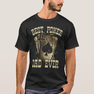 Poker-Vater bester Daddy ever Bluff-Papa Casino di T-Shirt