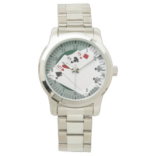 Poker - vier von einer Art - fünf und acht Armbanduhr
