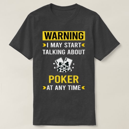 Poker warnen T-Shirt (Design vorne)