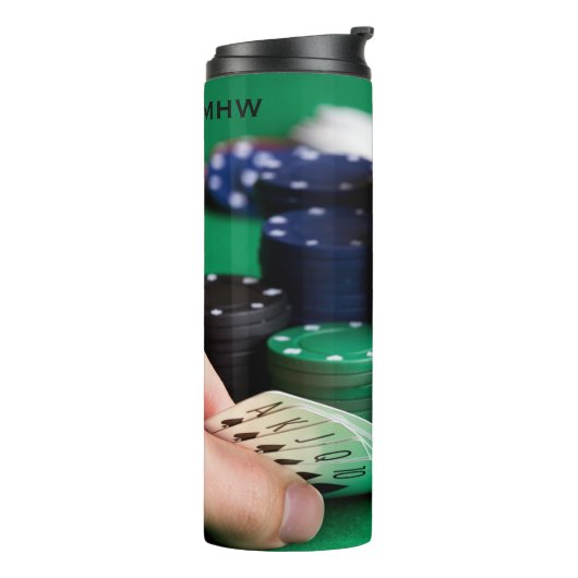 Poker-Wäschetrockner Thermosbecher (Nach links gedreht)