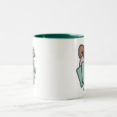 Poker-Welpen-Tasse Zweifarbige Tasse (Mittel)