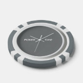 Poker-Zeit Grau Weiß Pokerchips (Einzeln)