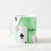 Poker-Zeit-Kaffee-Tasse Kaffeetasse (Vorderseite Links)